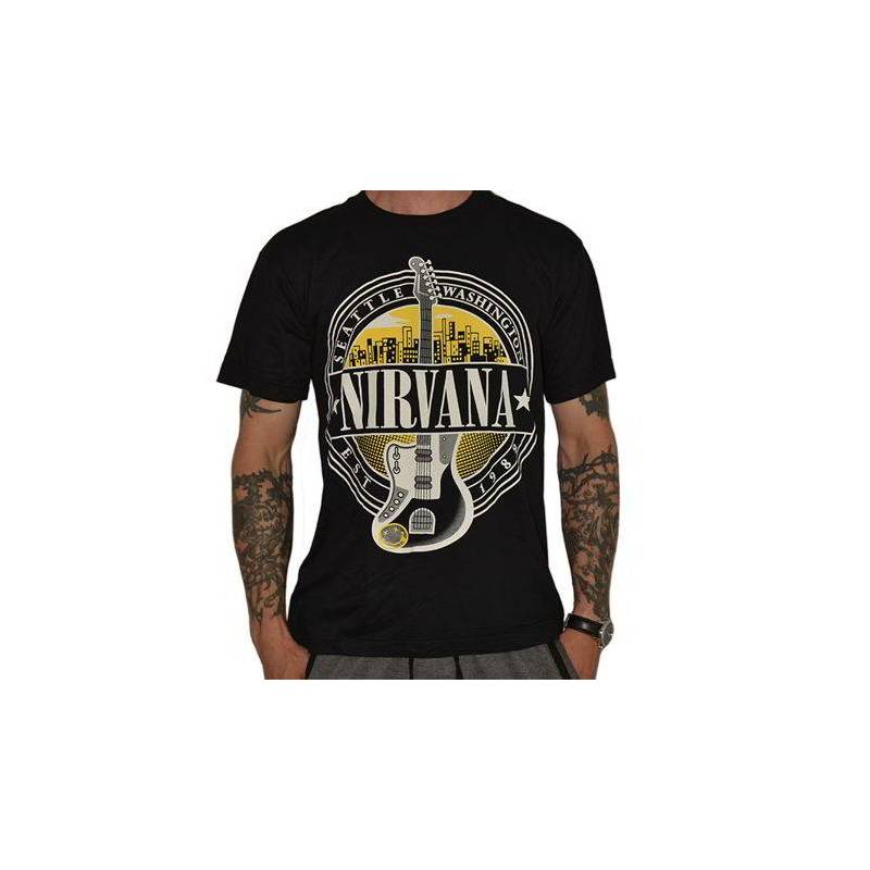 Tricou NIRVANA - Logo Guitar
