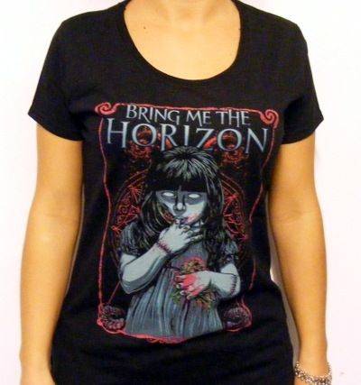 Occurrence delivery Illustrate Tricou Girlie BRING ME THE HORIZON - Girl and Bird