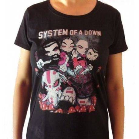 Tricou fete SYSTEM OF A DOWN - Caricatura
