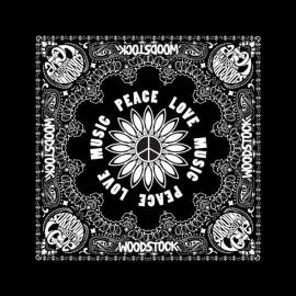 Bandana WOODSTOCK - Peace, Love, Music