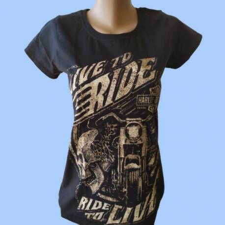 Tricou fete HARLEY DAVIDSON - Ride to Live, Live to Ride